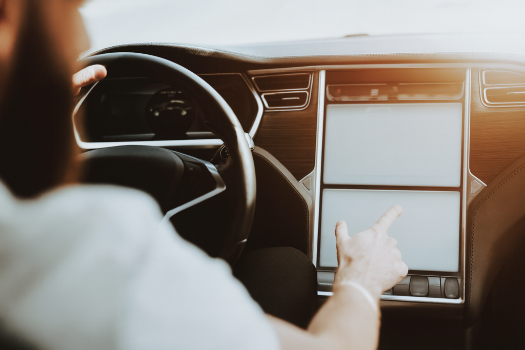 Intérieur Tesla tuning carbone